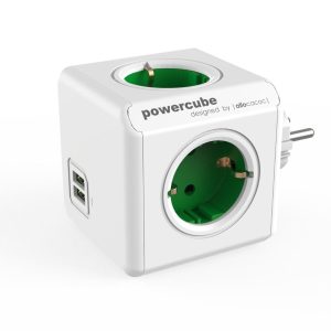 ALLOCACOC PowerCube Original USB - Πολύμπριζο - Πράσινο 1202GN/DEOUPC